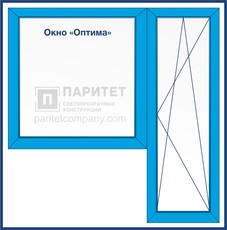 Выход на балкон с окном Оптима